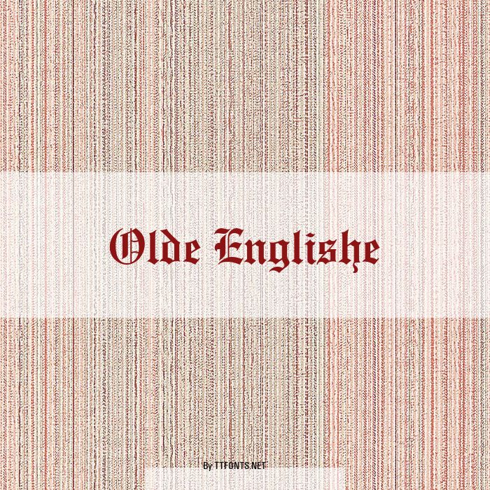 Olde Englishe example
